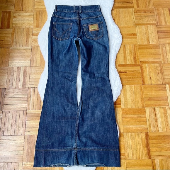 DOLCE GABBANA Jeans woman’s high rise flare vintage denim designer - Picture 2 of 16